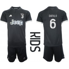 Juventus Danilo Luiz #6 Tredjeställ Barn 2023-24 Korta ärmar (+ Korta byxor)